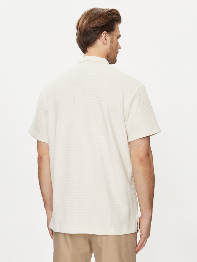 Wrangler Wrangler Poloshirt Rugby 112350413 Écru Relaxed Fit
