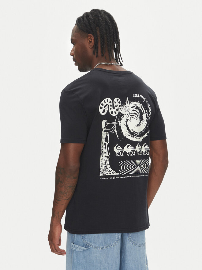 Quiksilver Quiksilver T-Shirt Ev Cosmic Vibrations Ss EQYZT08053 Μαύρο Regular Fit
