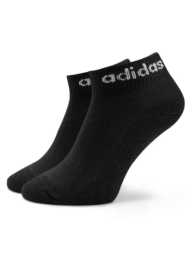 adidas Rövid unisex zoknik adidas Linear Ankle Socks Cushioned Socks 3 Pairs IC1303 Fekete