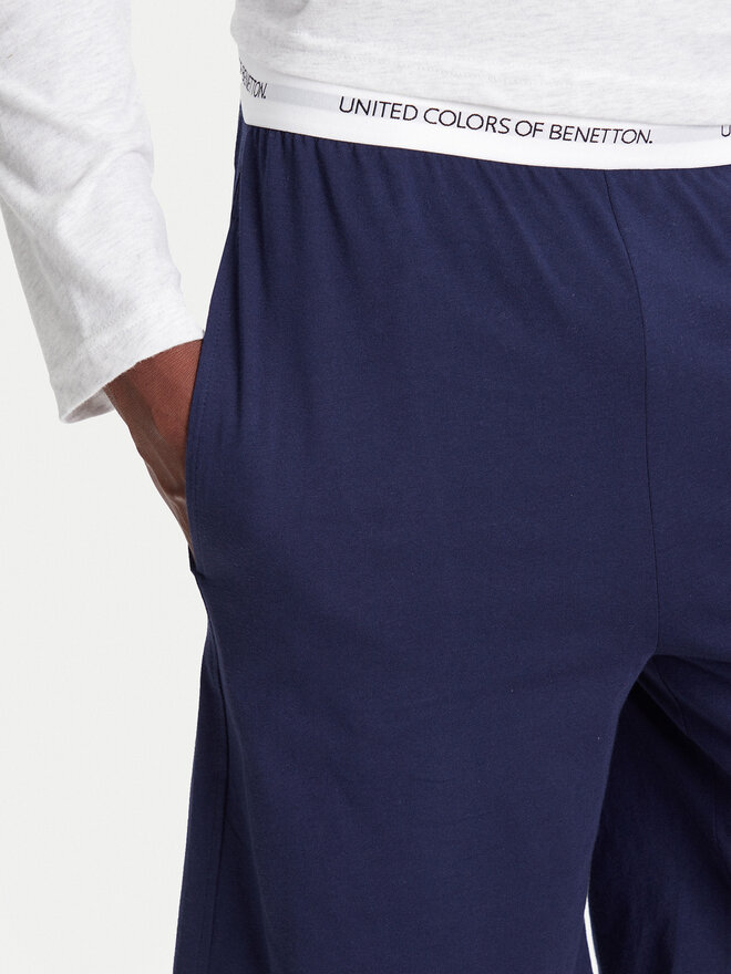 United Colors Of Benetton United Colors Of Benetton Kratke pidžama hlače 30964900D Tamnoplava Regular Fit