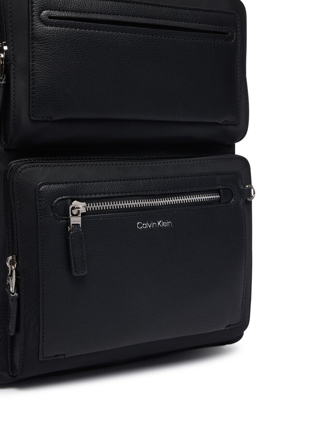 Calvin Klein Rucksack Calvin Klein Ssnl Raised Logo Double Pocket B LV04D3498G Schwarz