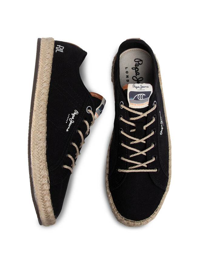 Pepe Jeans Espadrilles Pepe Jeans Touris Lamu Linen PMS10286 Schwarz