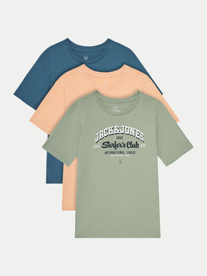 Jack&Jones Junior Jack&Jones Junior 3 db póló JJelogo Tee Ss O-Neck 12278395 Színes Regular Fit