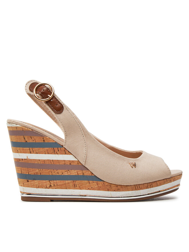 Wrangler Sandały Wrangler Raval Marina Women Wedge 20241057.32A Beżowy