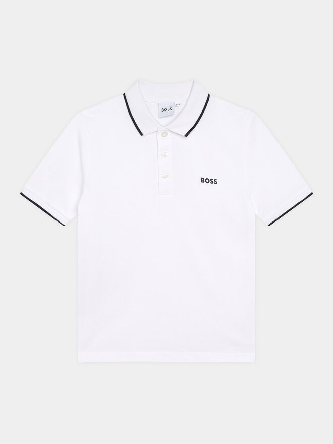 BOSS Boss Поло J25P26 S Білий Regular Fit