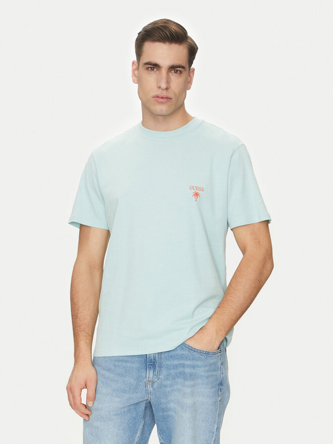Guess Guess Marškinėliai F5GI09 KA260 Mėlyna Regular Fit
