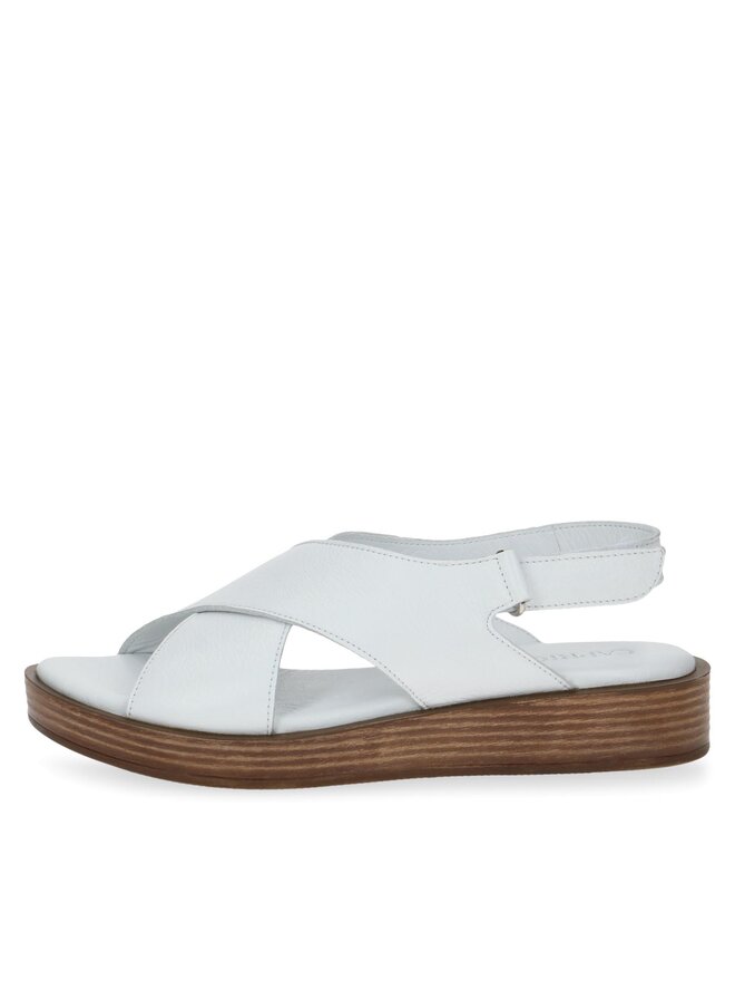 CAPRICE Sandalo Piatto Donna 9-9-28205-20 - Larghezza G (Comoda), Tomaia In Pelle, Tecnologia Memory Foam, Tacco 35mm, Altezza Gambale 6.5cm, Chiusura In Velcro - 3