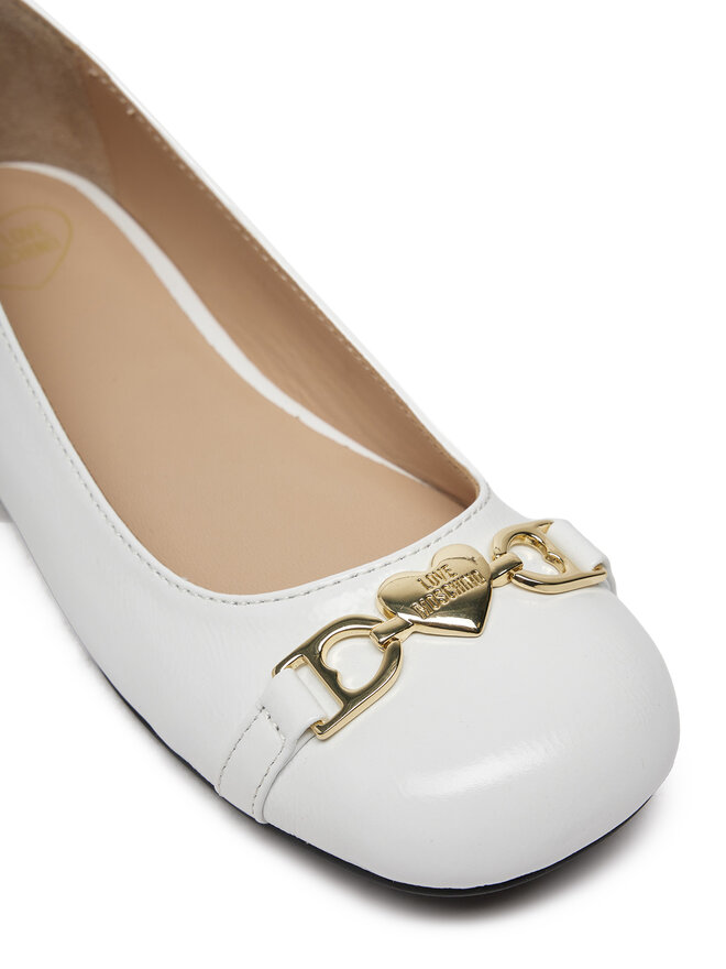 LOVE MOSCHINO Baleríny LOVE MOSCHINO JA11011G1MII0100 Bílá