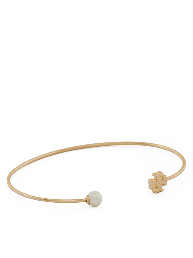 Tory Burch Bransoletka Tory Burch Kira Pearl Cuff 157968 Złoty