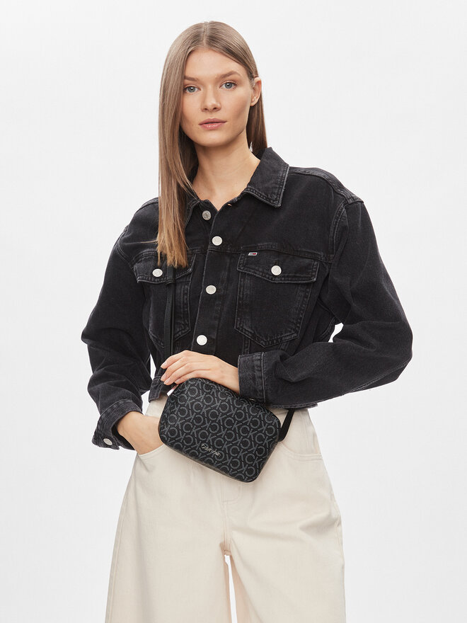 Calvin Klein Re-Lock Mini Crossbody Bag_JCQ Dk Ecru Jacquard