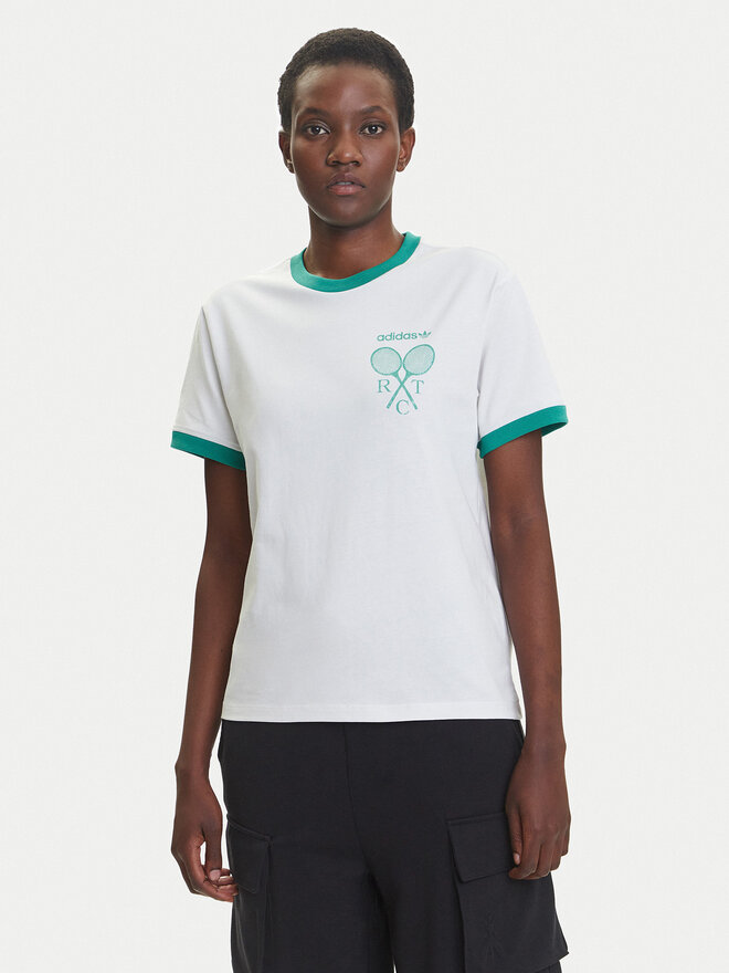 adidas adidas Camiseta Retro Tennis JY0276 Blanco Regular Fit