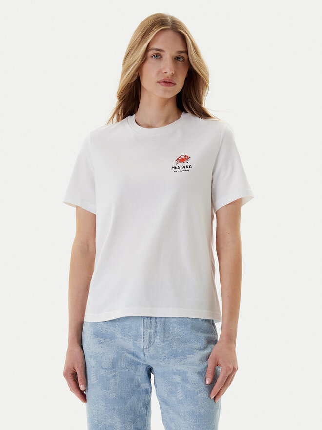 Mustang Mustang Majica Monroe 1016513 Bela Relaxed Fit