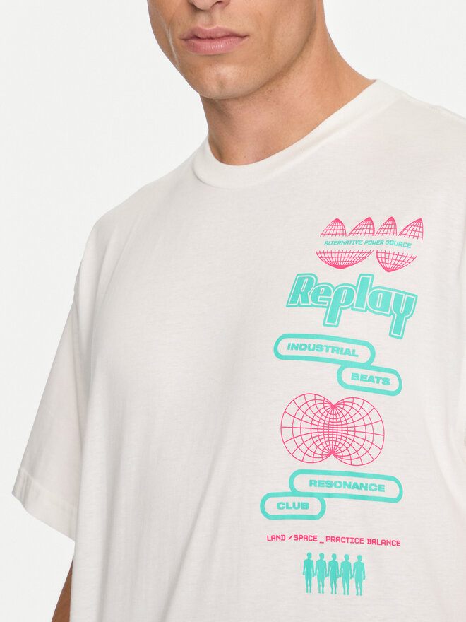 REPLAY Replay Marškinėliai MMG334.000.23454 Balta Oversize