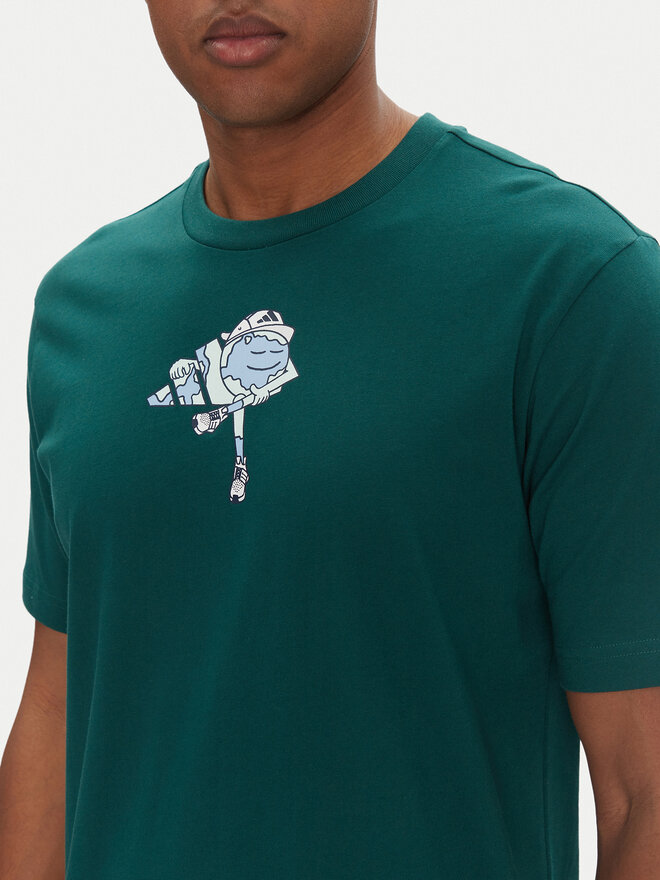 adidas adidas Marškinėliai Earth Day Graphic JI6753 Žalia Regular Fit