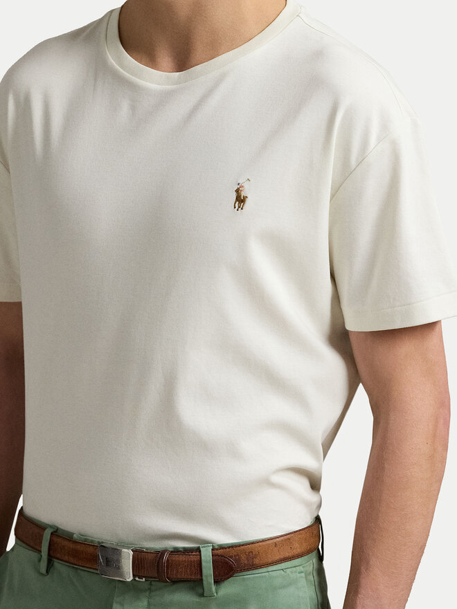 Polo Ralph Lauren Polo Ralph Lauren T-Shirt 710740727094 Εκρού Custom Slim Fit
