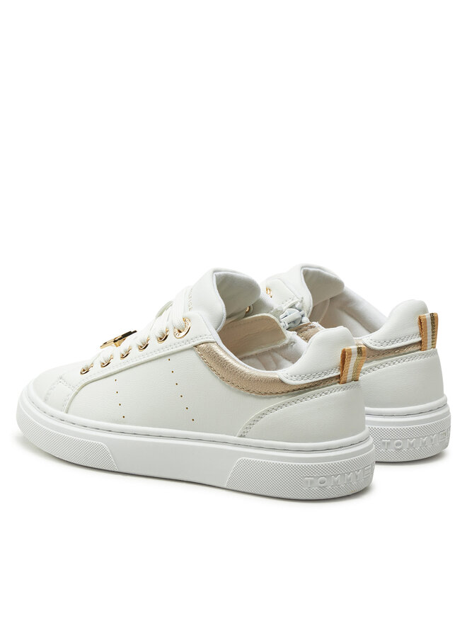 Tommy Hilfiger Sneakersy Tommy Hilfiger Low Cut Lace-Up Sneaker T3A9-33743-1355 M Biały