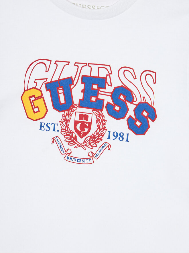 Guess Guess Majica N5RI00 K8HM4 Bela Regular Fit