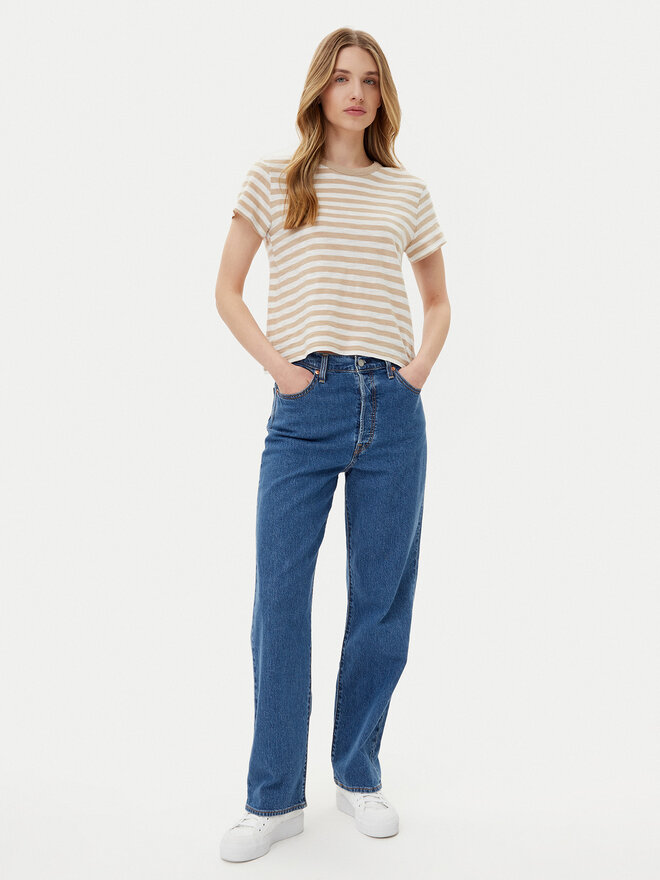 Gap Gap Marškinėliai 723661-01 Smėlio Regular Fit
