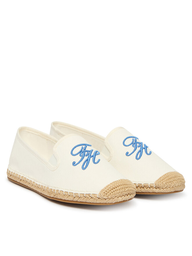 Tommy Hilfiger Espadrilles Tommy Hilfiger Th Script Summer Espadrille FW0FW09240 Weiß