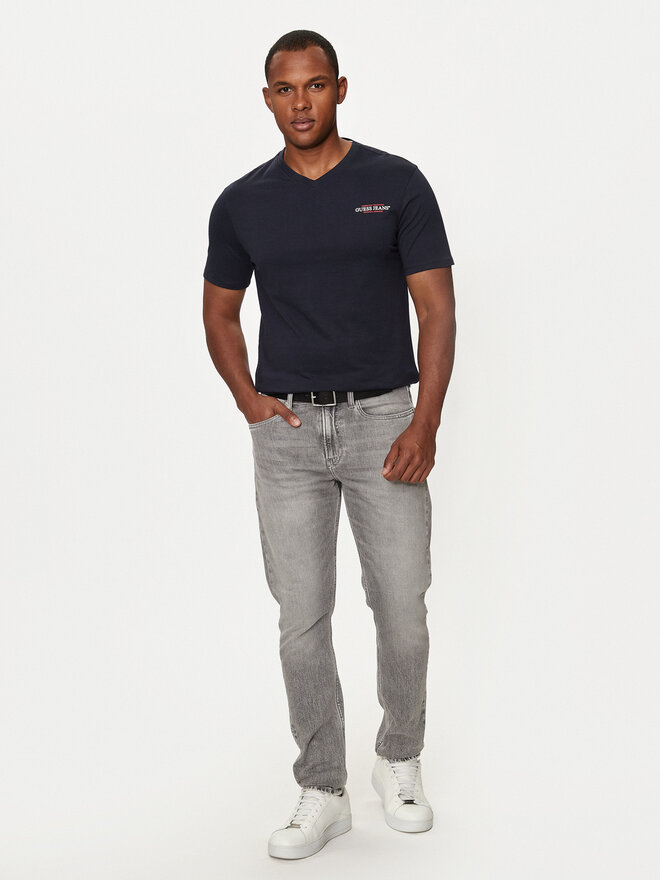 Guess Jeans Guess Jeans Majica M4YI50 K8HM0 Mornarsko modra Slim Fit