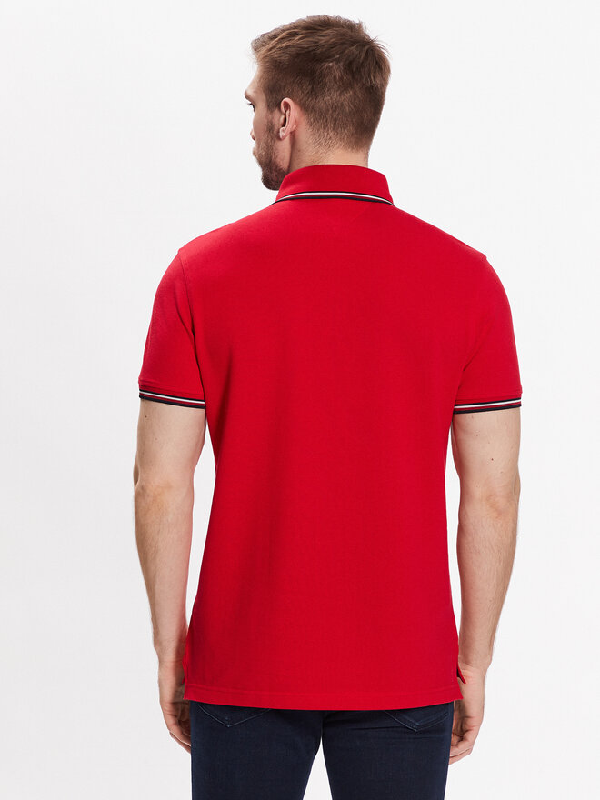 Tommy Hilfiger Tommy Hilfiger Pólóing 1985 Rwb Tipped MW0MW30750 Piros Slim Fit