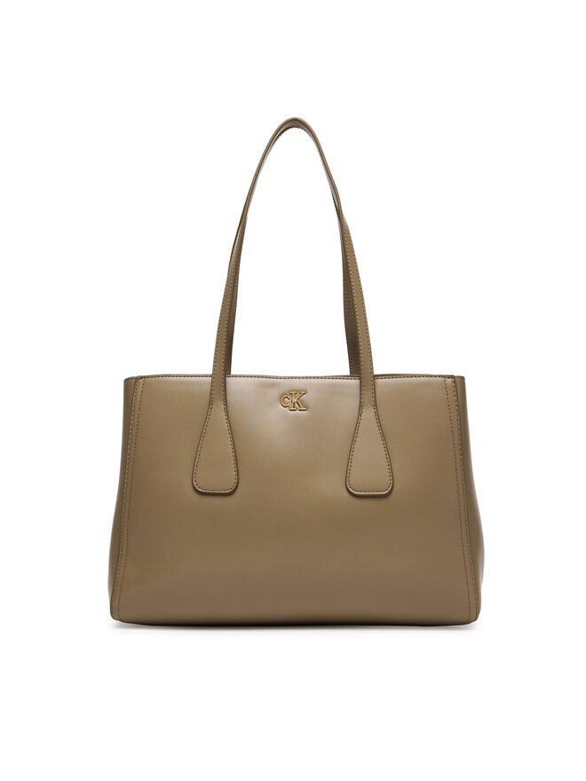 Calvin Klein Handtasche Calvin Klein Ck Medium Work Tote LV04F3442G Beige