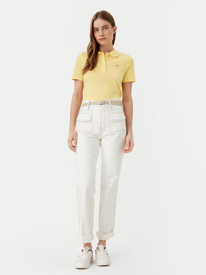 Tommy Hilfiger Tommy Hilfiger Pólóing 1985 WW0WW43225 Sárga Slim Fit