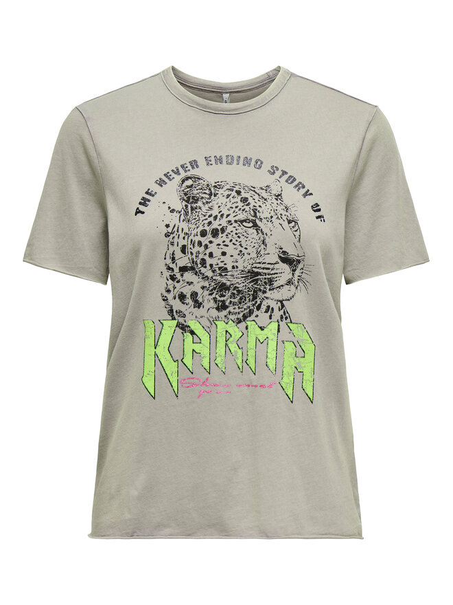 ONLY ONLY Camiseta Lucy 15307412 Gris Regular Fit