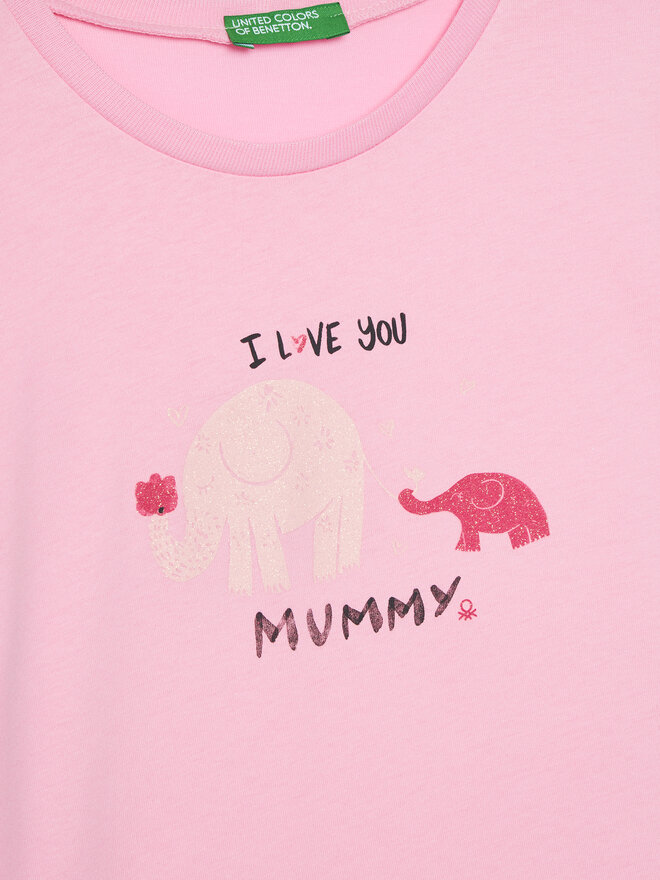 United Colors Of Benetton United Colors Of Benetton T-Shirt 3I1XG10JJ Rosa Regular Fit