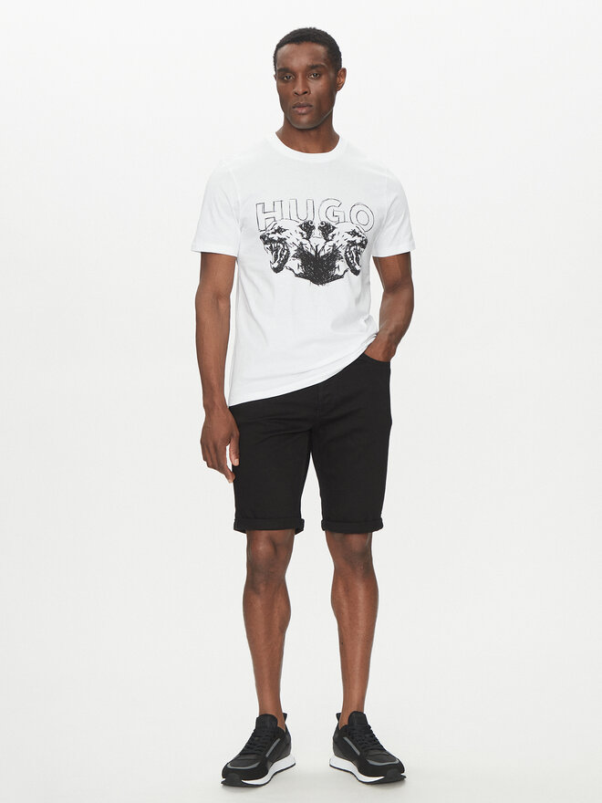 HUGO HUGO Camiseta Durro 50538257 Blanco Regular Fit