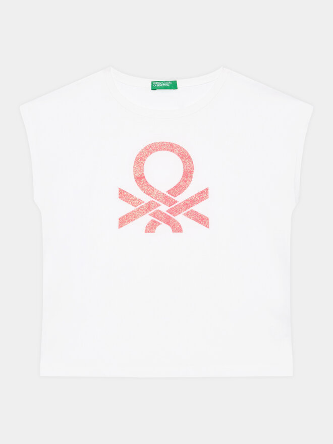 United Colors Of Benetton United Colors Of Benetton Camiseta 3I1XC10C0 Blanco Regular Fit