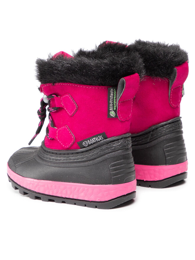 Boatilus Μπότες Χιονιού Boatilus Kd Joggy Sint Leather Boot NJ16 VAR.21ZU Ροζ