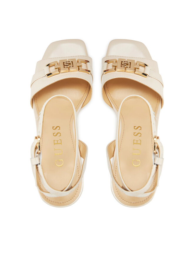 Guess Sandały Guess FLJGRT LEA03 Beżowy