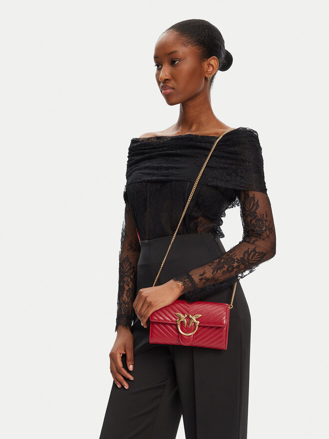 PINKO Kabelka PINKO Love One Wallet C PE 25 PLTT 100062 A0GK Červená