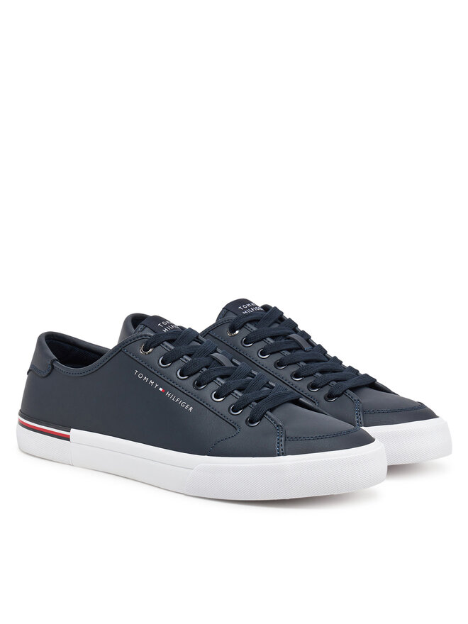 Tommy Hilfiger Sportcipők Tommy Hilfiger Core Corporate Vulc Leather FM0FM05399 Sötétkék