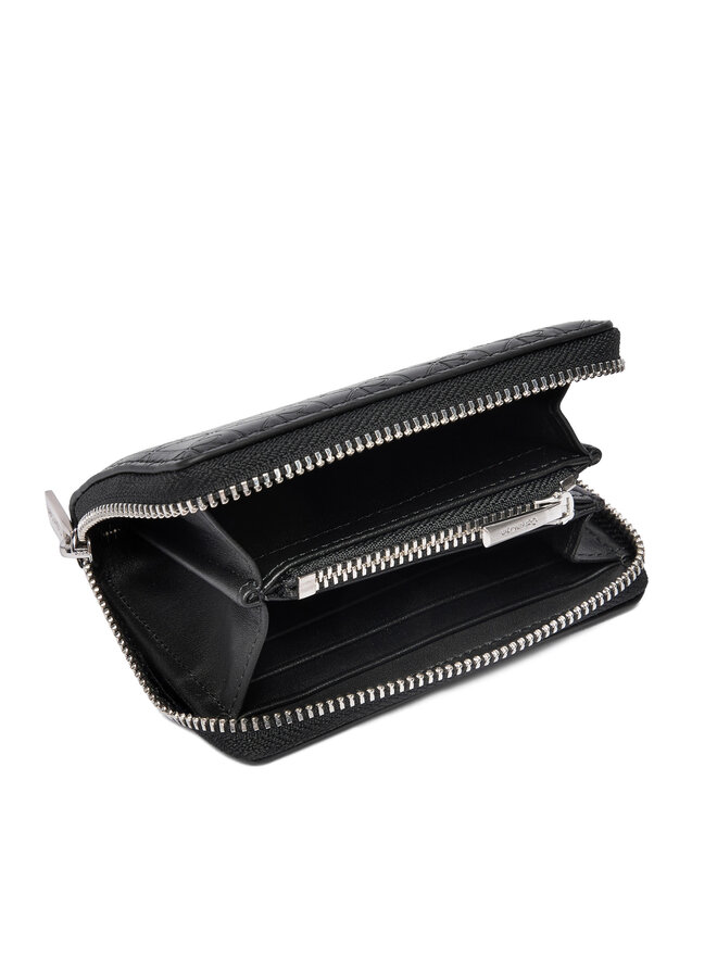 Calvin Klein Denarnica Calvin Klein Emblem Emboss Zip Coin Pouch LV04D1087G Črna