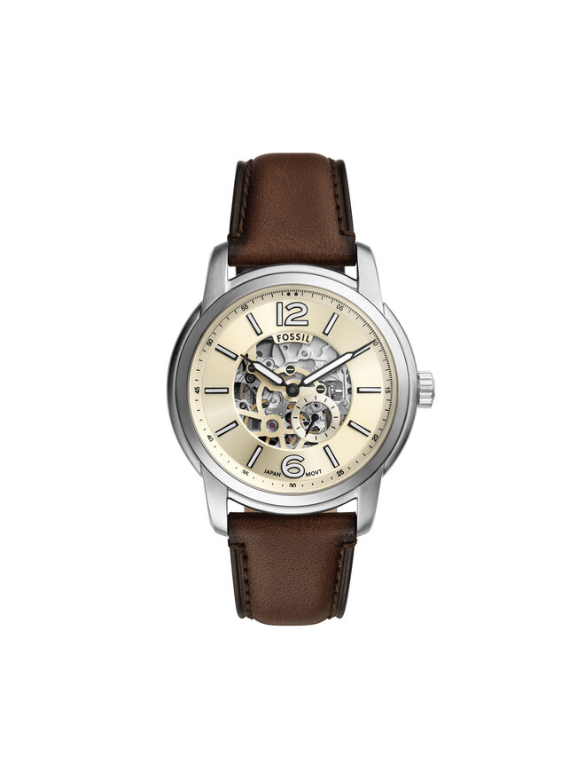 Fossil Uhr Fossil Heritage Automatic Skeleton ME3264 Braun