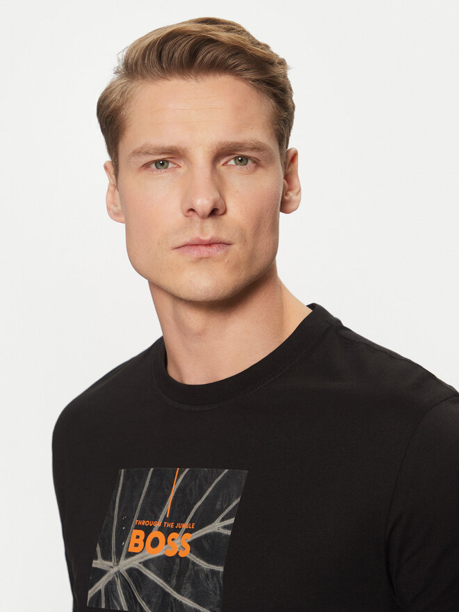 BOSS BOSS Camiseta Injungle 50535112 Negro Regular Fit