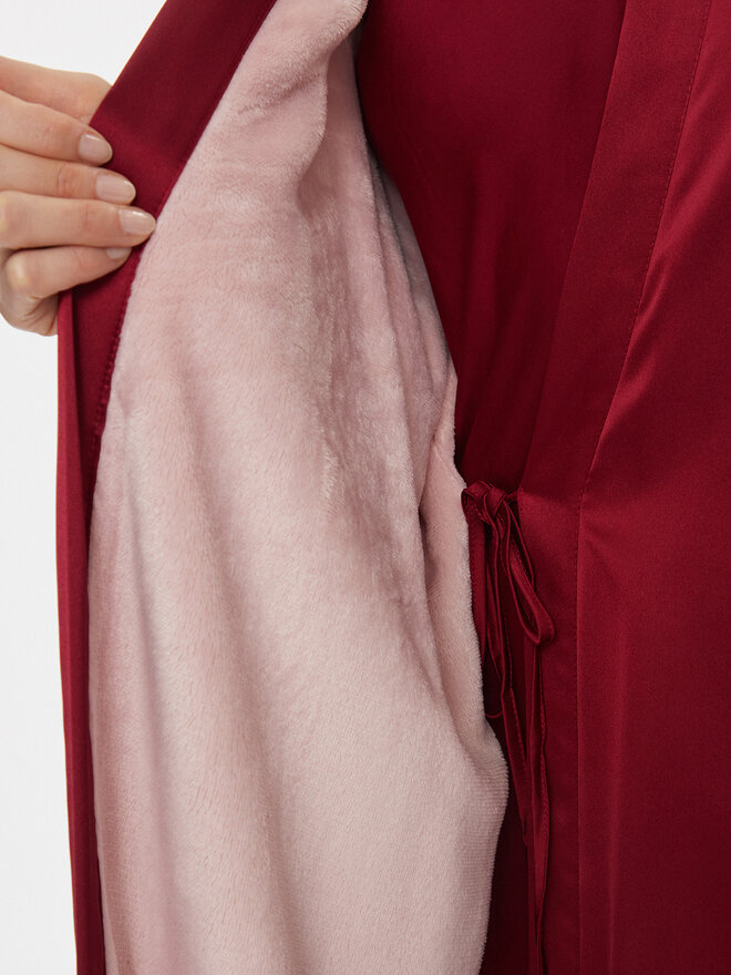Triumph Triumph Bademantel Robes Satin Robe 01 10216534 Dunkelrot