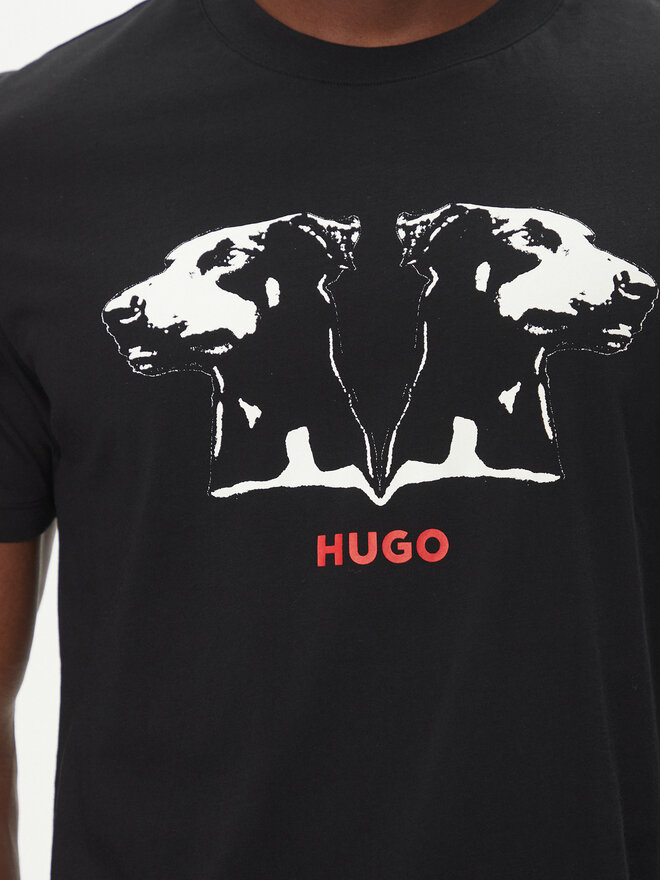 HUGO HUGO T-Shirt Dobero 50542734 Μαύρο Regular Fit