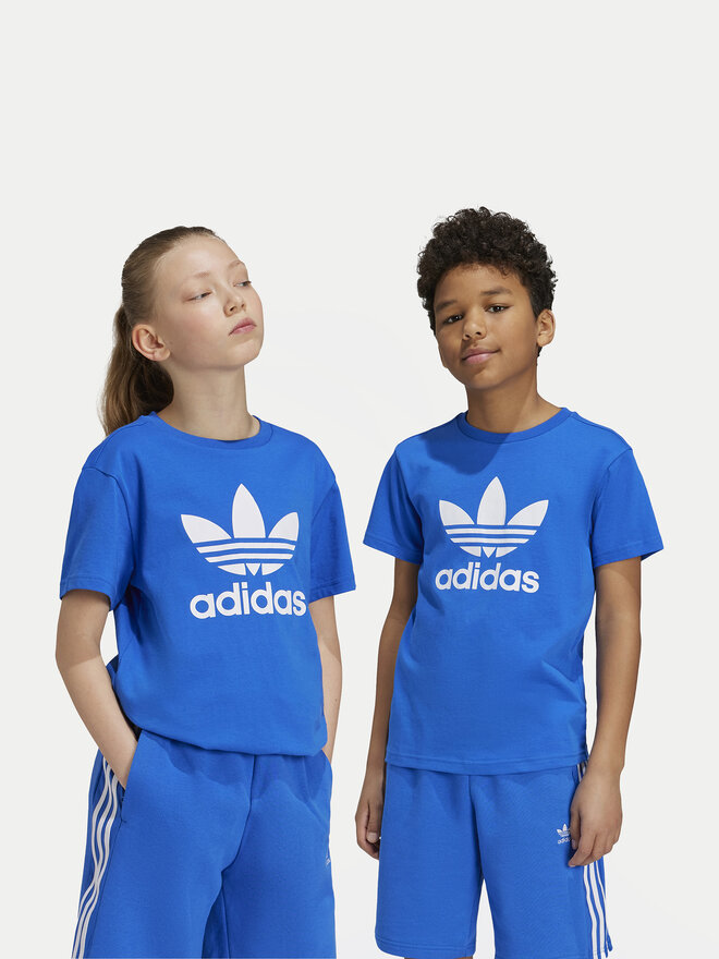adidas adidas Marškinėliai adicolor Trefoil IY7425 Mėlyna Regular Fit
