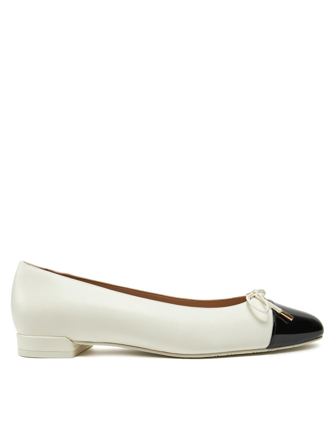 Stuart Weitzman Baleríny Stuart Weitzman Sleek Bow Flat SG888 Écru