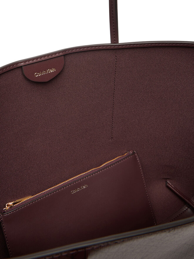 Calvin Klein Bolso Calvin Klein Emblem Aop Tote W/ Pouch LV04F3266G Guinda/burdeos