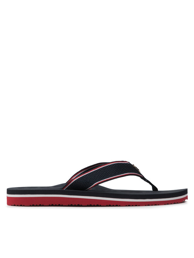 Tommy Hilfiger Čības uz pirksta Tommy Hilfiger Th Hardware Flat Beach Sandal FW0FW06421 Tumši zils