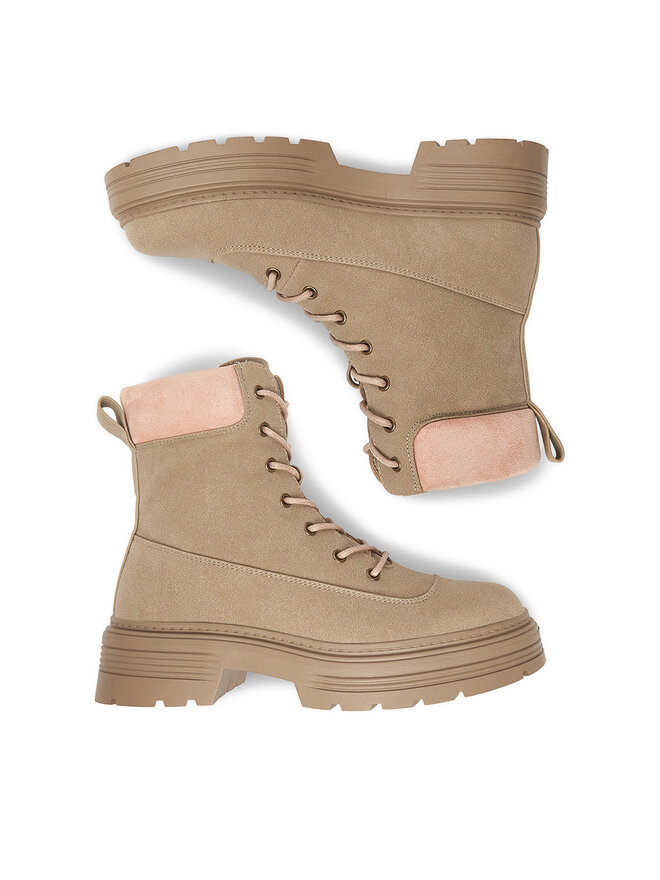 DeeZee Botines planos DeeZee 25519-1 Beis