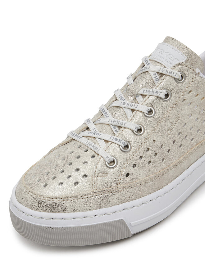 Rieker Sneakersy Rieker L8849-60 Złoty