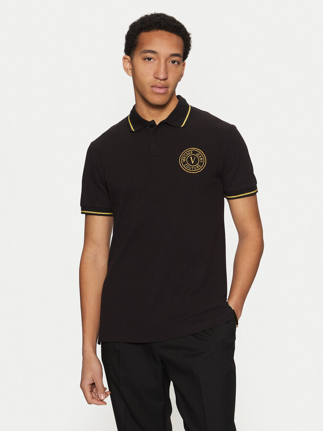 Versace Jeans Couture Versace Jeans Couture Поло 78GAGT00 Чорний Regular Fit