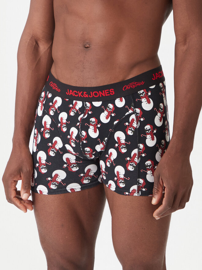 Jack & Jones Jack & Jones Набір боксерські шорти та шкарпетки Snow Skulls Giftbox 12285138 Чорний