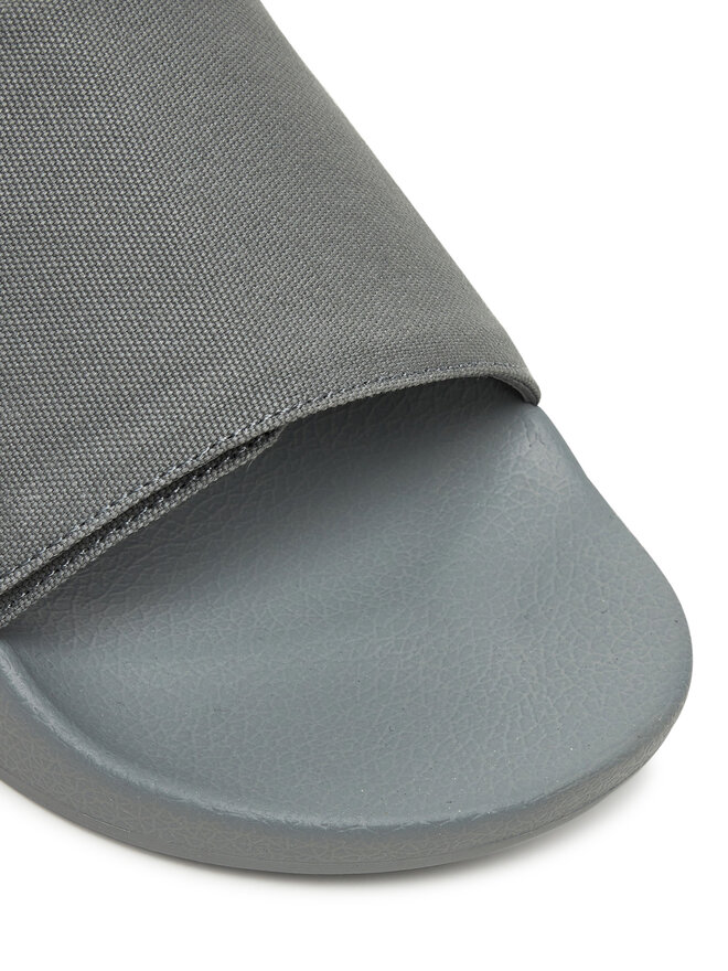 Calvin Klein Pantoletten Calvin Klein Adj Pool Slide Canvas Logo HM0HM01749 Grau