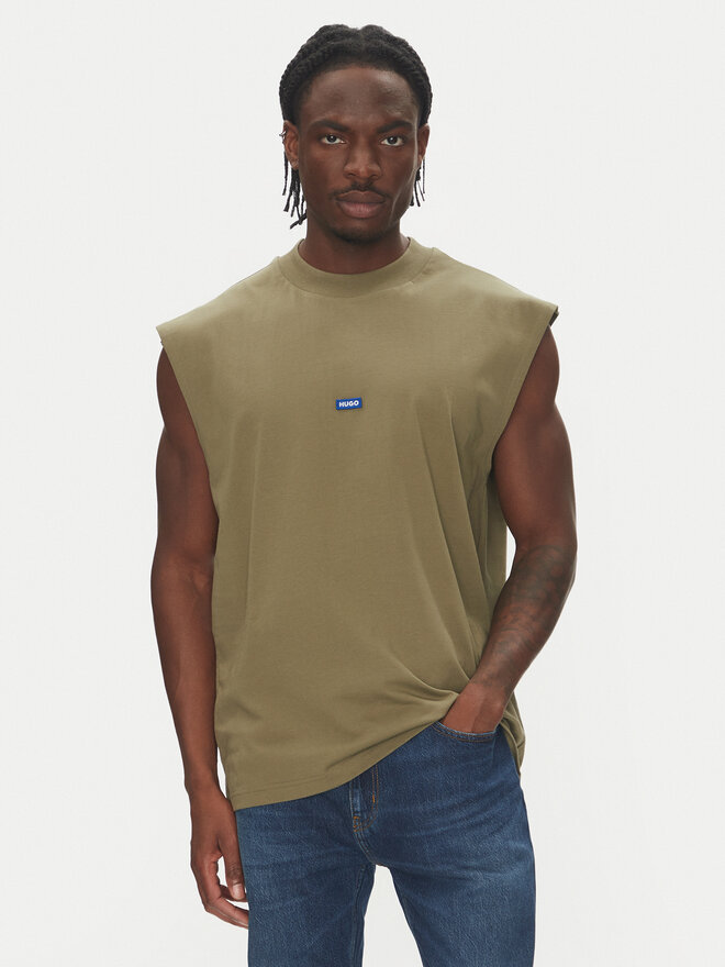 HUGO HUGO Camiseta sin mangas Navertz 50509773 Verde Regular Fit